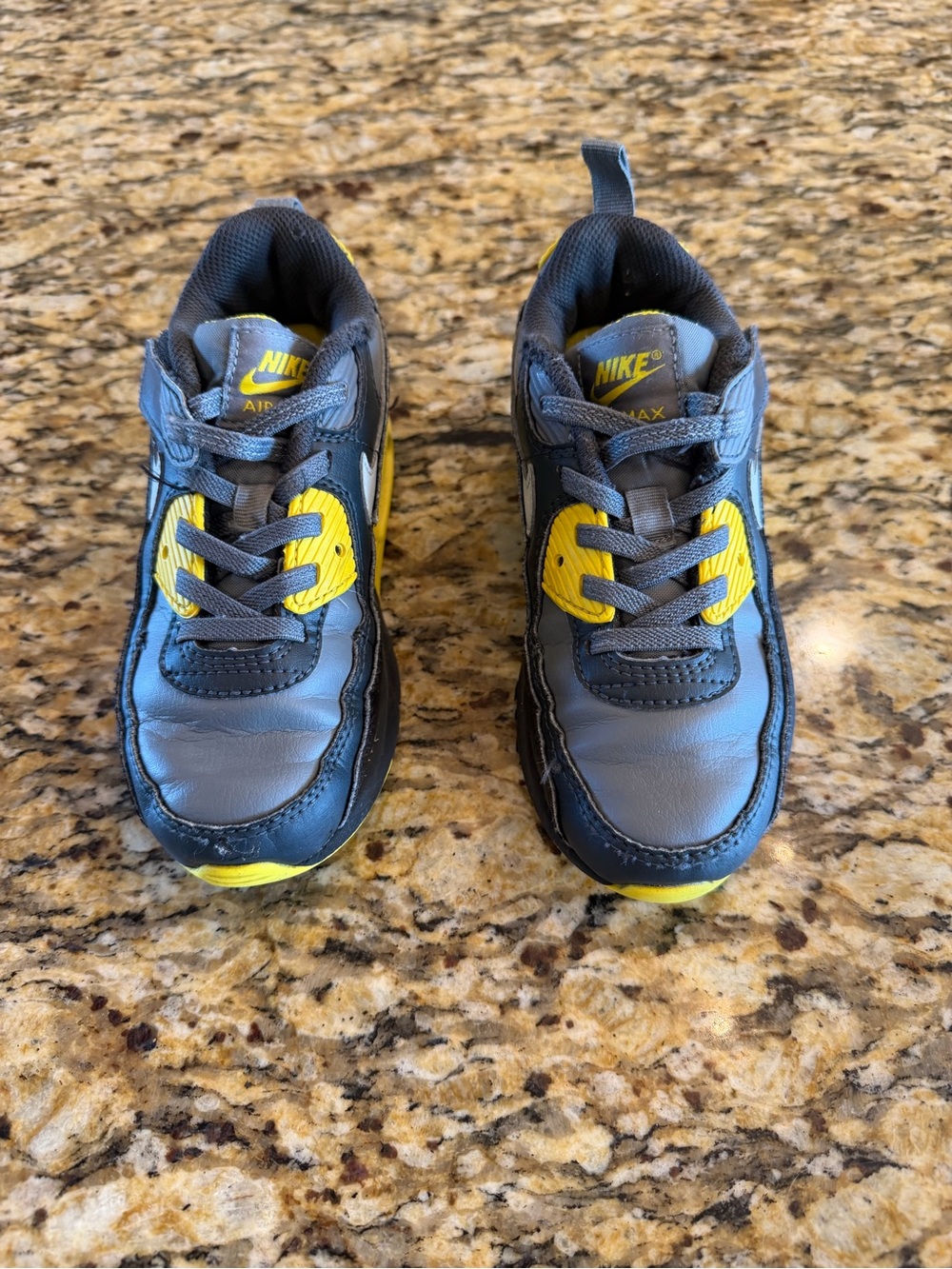 Nike Kids Gray and Yellow Athletic Sneakers